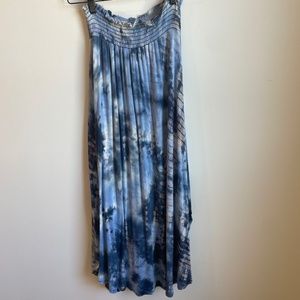 Blue Tie-Dye flowy skirt